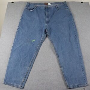 Berne Jeans Mens 48x30 Tapered Work 5-Pocket Denim Blue